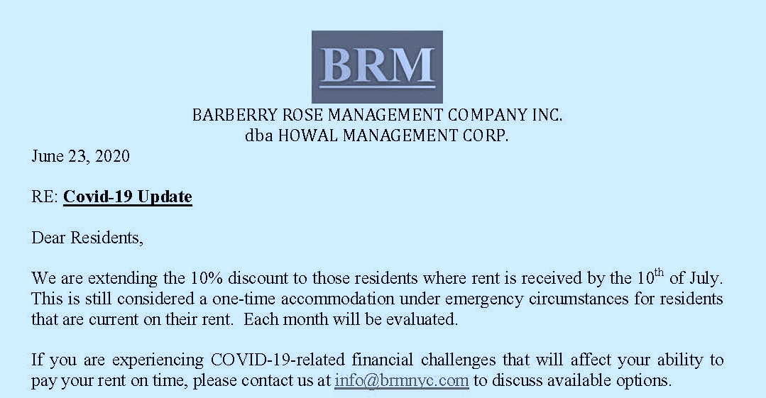 BRM Offers Assistance to Residents